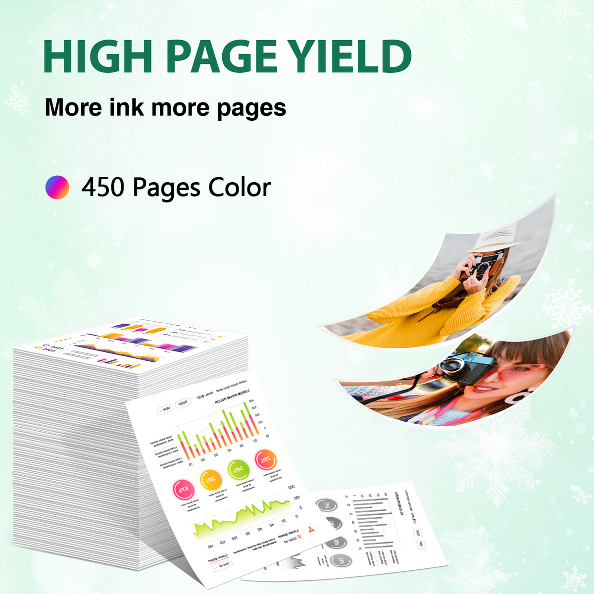 67XL Ink Cartridge Compatible for HP 67 Color Ink Cartridge for Deskjet 2755e 2855e 2742e 2752e 4155e 4255e 6055e 6065e Printer ( 1 Color)