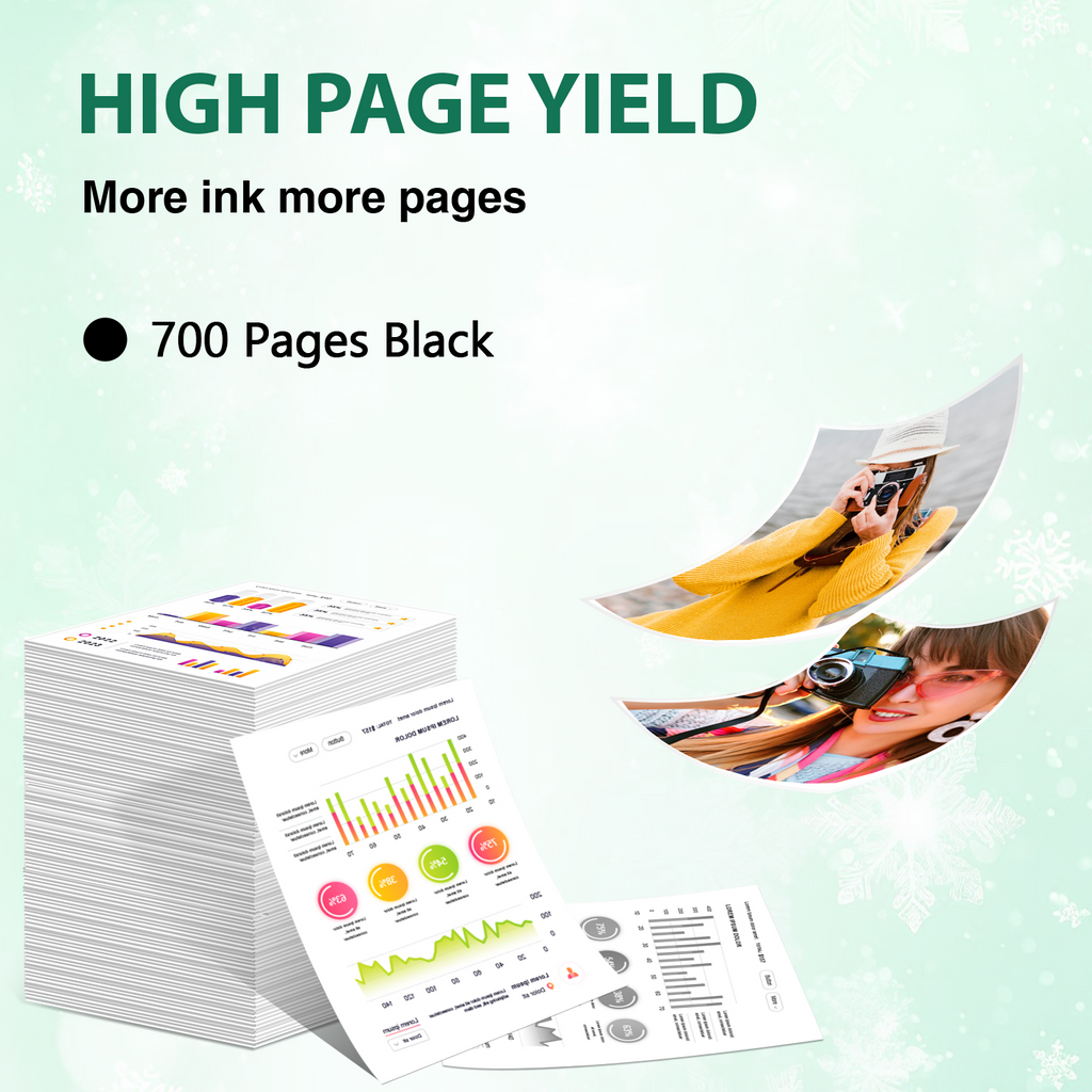 67XL Black Ink Cartridge Compatible for HP 67 Black Ink Cartridge for HP Ink 67 for Envy 6000 6055e Deskjet 2700 2752e 2755e 2742e 4155e Printer